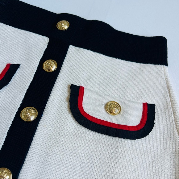 Maje Knit Skirt with Gold Accents - Picture 7 of 10